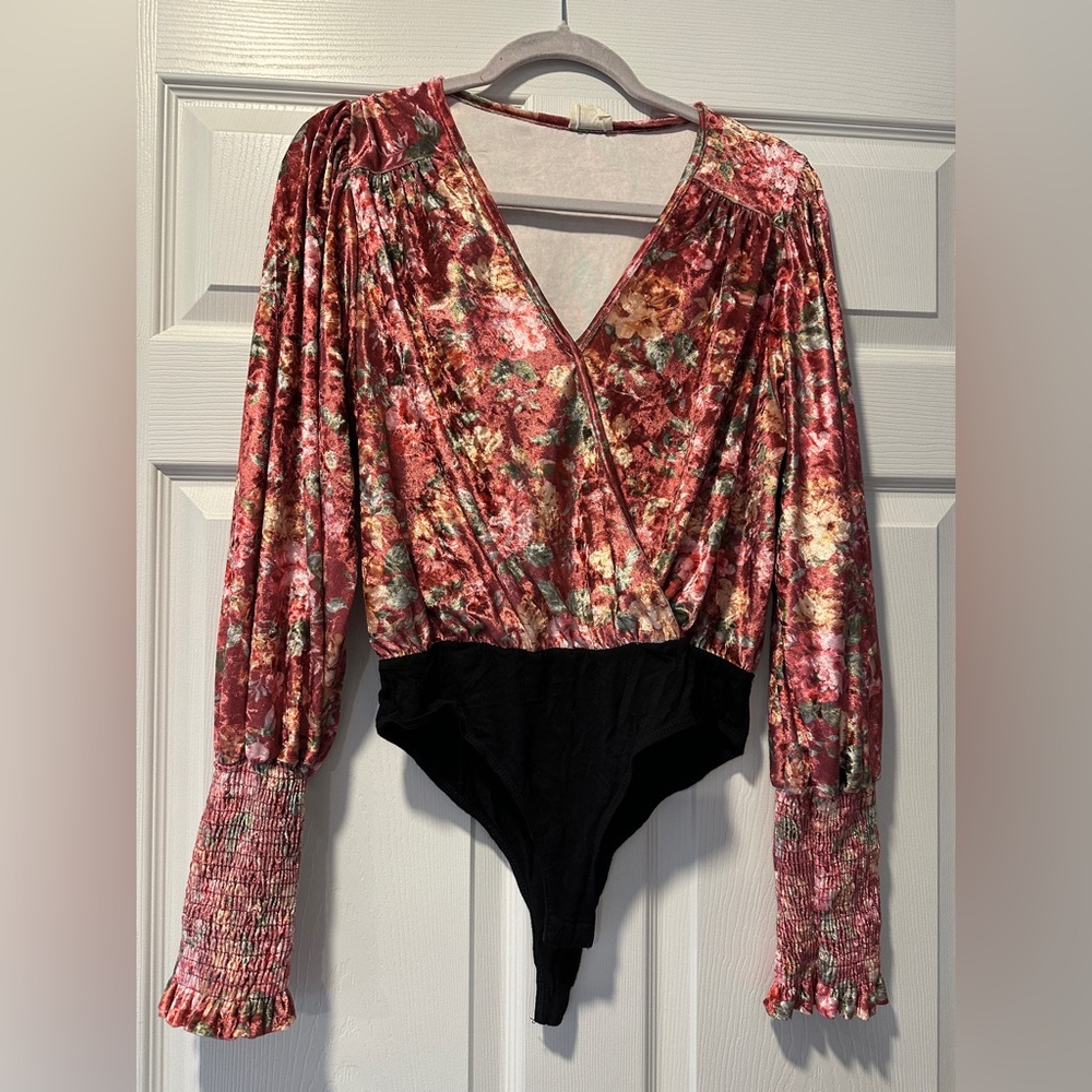 New without tags suede bodysuit.